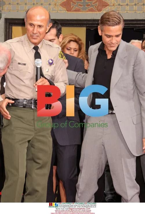 Clooney and Sheriff Baca at "Ocean's 13" Ceremony