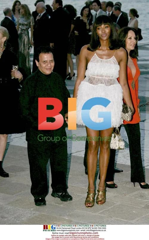 Naomi Campbell and Azzedine Alaia at Biennale Dinner