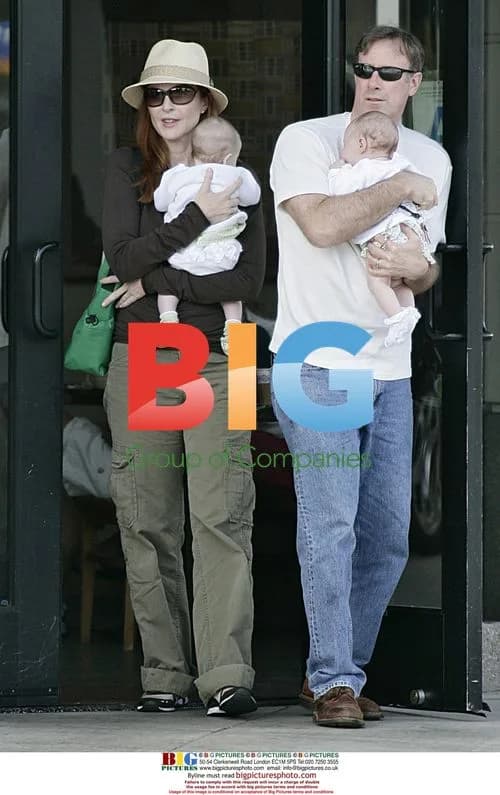 Marcia Cross and Family Out for Walk