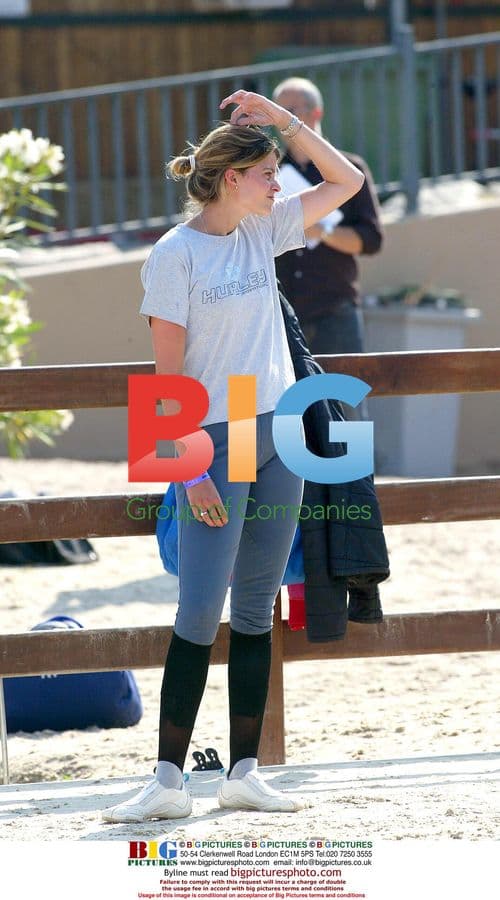 Athina Onassis, Alvaro Doda de Miranda Nieto, and Nathalie Roussel at International Show Jumping