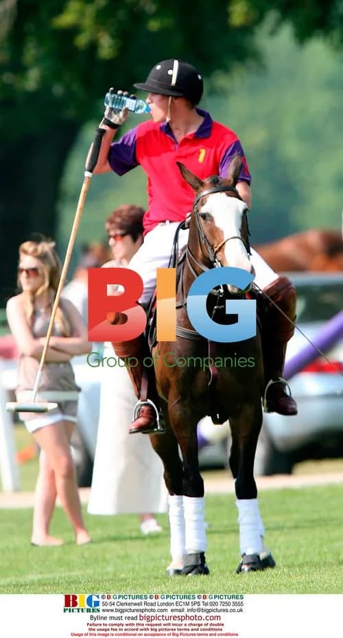 Prince William plays polo at Cirencester