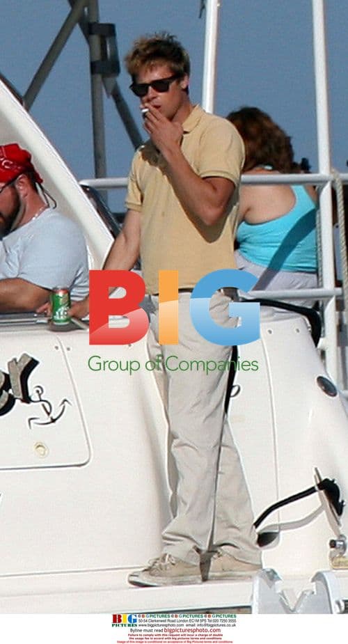 Brad Pitt enjoys water activities in Virgin Islands