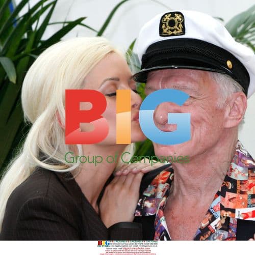 Holly Madison and Hugh Hefner at Monte Carlo TV Festival