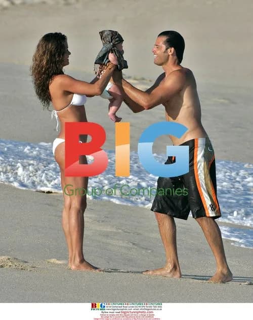 Brooke Burke and David Charvet with baby in Cabo