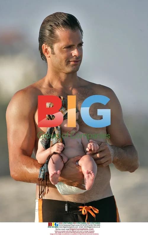 Brooke Burke, David Charvet and baby in Cabo