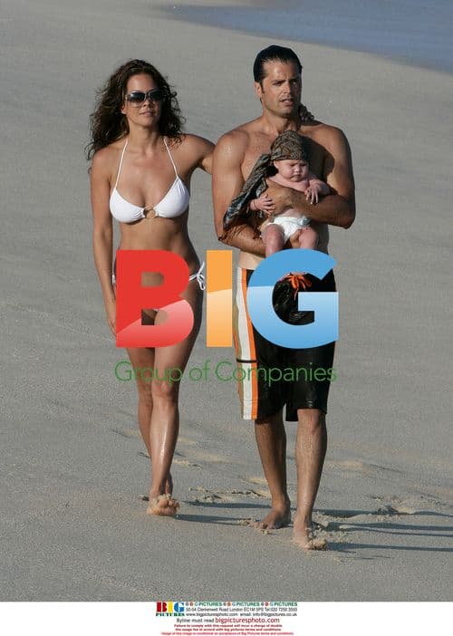 Brooke Burke, David Charvet and baby girl in Cabo