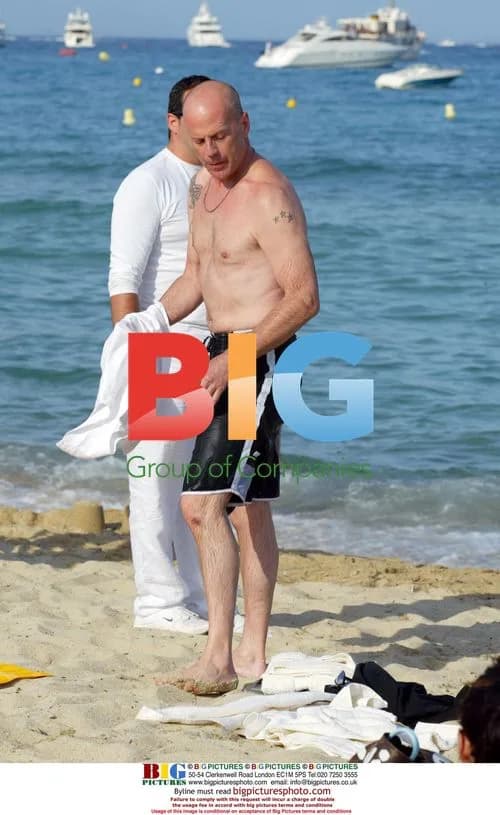 Bruce Willis at Nikki Beach in Saint Tropez