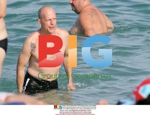 Bruce Willis at Nikki Beach in Saint Tropez