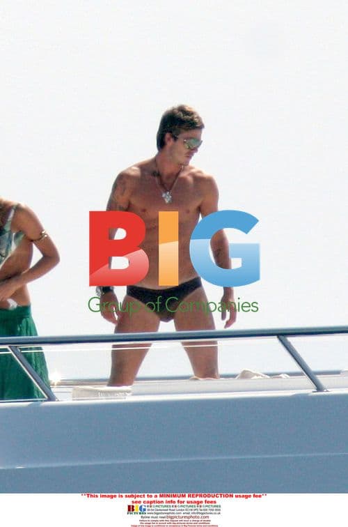 Beckhams on yacht in Saint Tropez