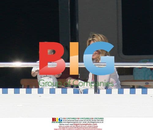 Rod Stewart and Penny Lancaster on a Yacht