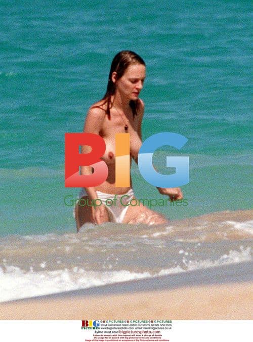 Uma Thurman on holiday in Saint-Barthelemy