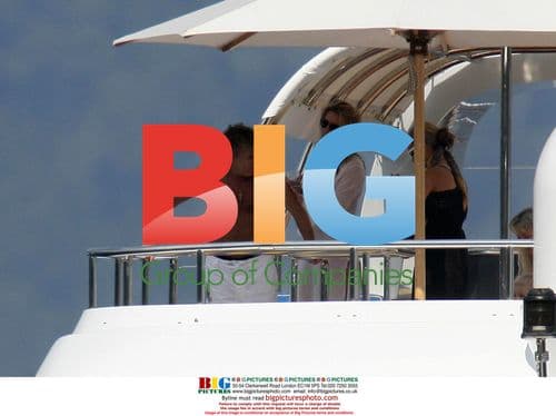 Rod Stewart and Penny Lancaster Celebrate on Yacht