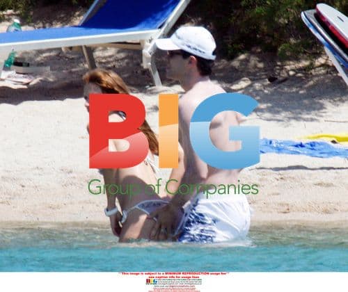 Michael Ballack and Simone Lambe holiday in Sardinia