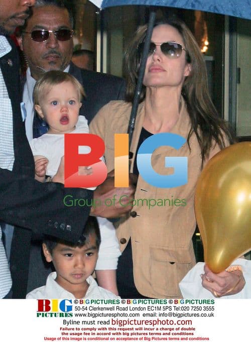 Angelina Jolie with kids at NYC store