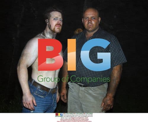 Jones and Sheamus on 'Bog Body' Set