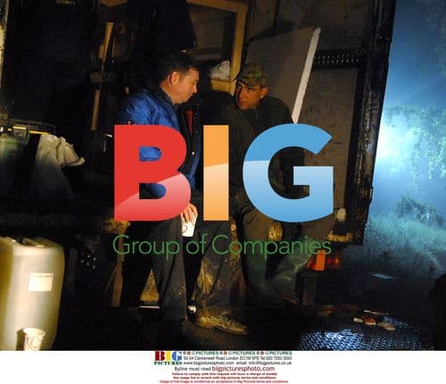 Vinnie Jones on Set of 'Bog Body'