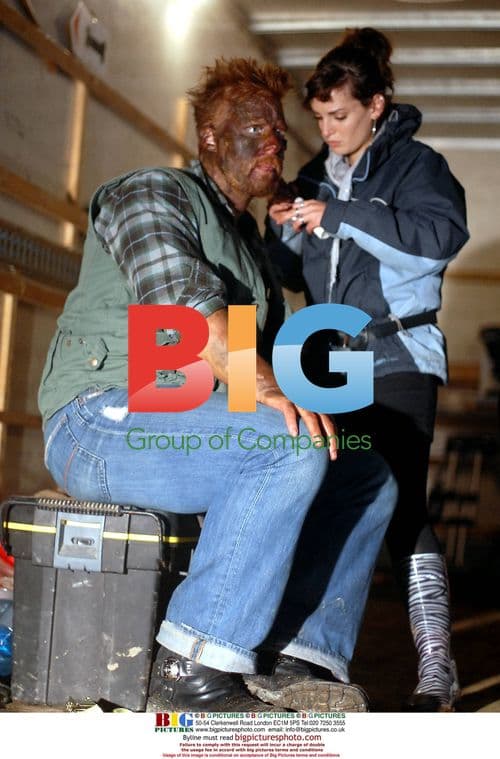 Vinnie Jones and Sheamus on 'Bog Body' Set