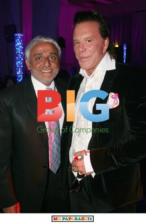 Mickey Rourke and guest at Cannes VIP club