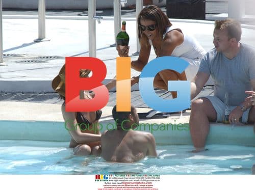 Ashley Cole and Wife Cheryll on Holiday in Spain