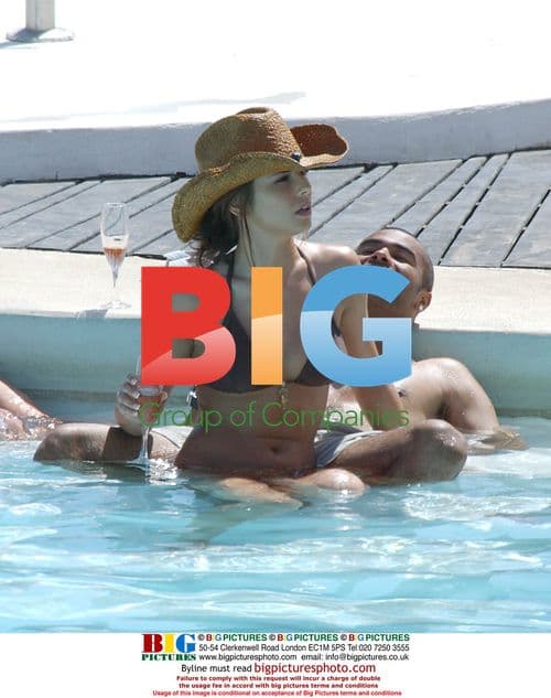 Ashley Cole and wife Cheryll on holiday in Spain