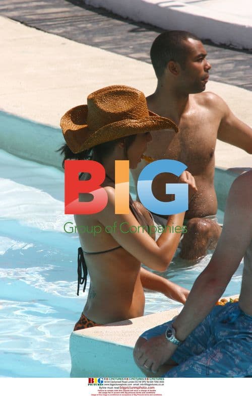 Ashley Cole and wife Cheryll on holiday in Spain