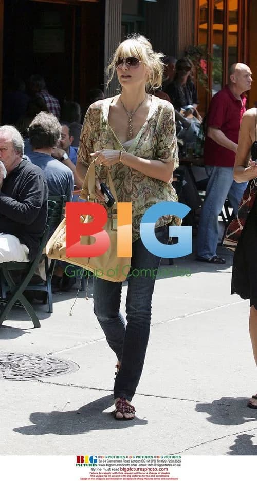 Heidi Klum enjoys pasta in Soho