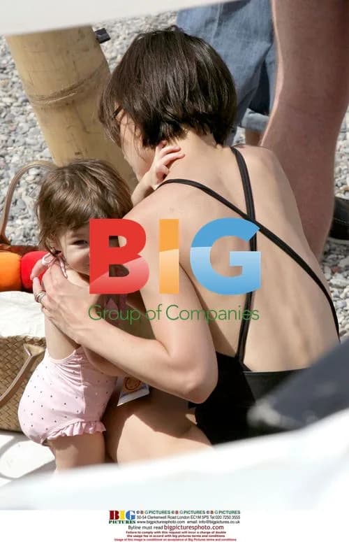 Katie Holmes and Suri go for a dip