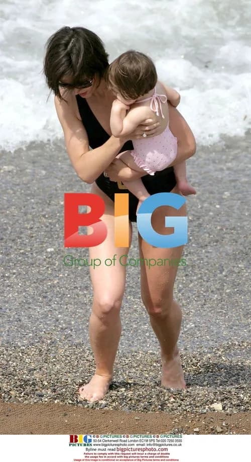 Katie Holmes and Suri go for a swim