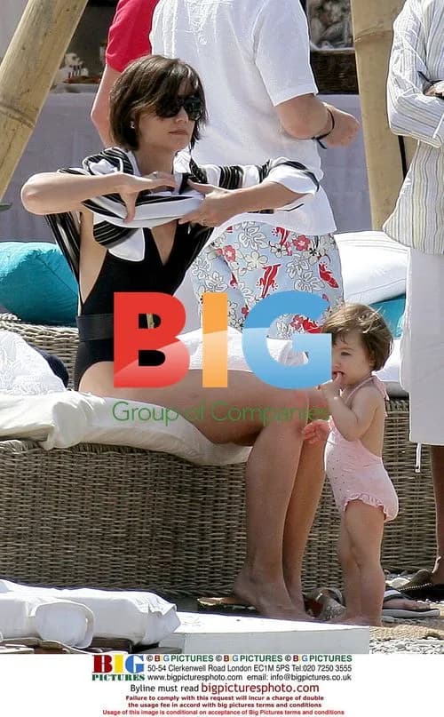 Katie Holmes and Suri at the Beach