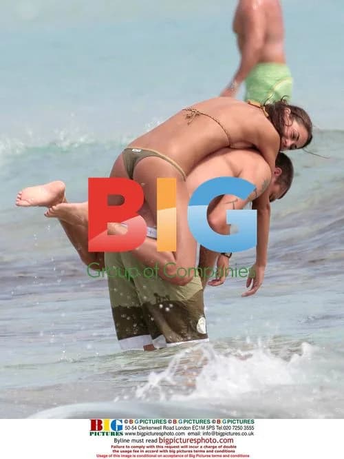 Cristian Vieri and Melissa Satta on the Beach