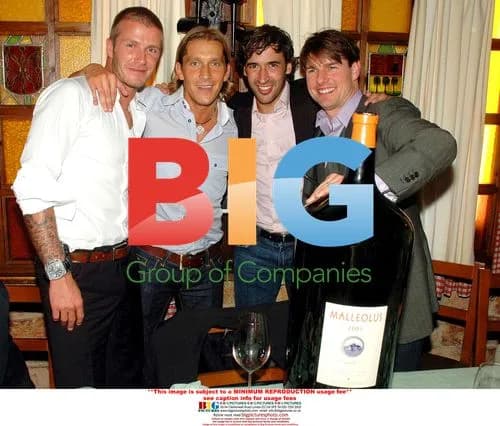 Cruise, Beckham and Pals Share Huge Wine Bottle