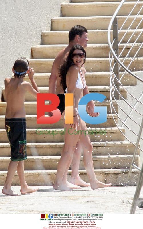 Newly Weds James Packer and Erica Baxter Swim at Eden Roc Hotel