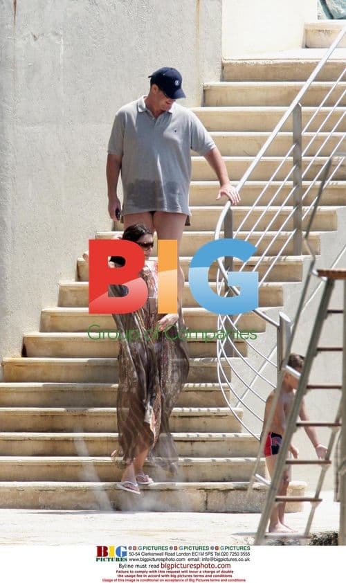 Newly Weds James Packer and Erica Baxter Swim at Eden Roc Hotel