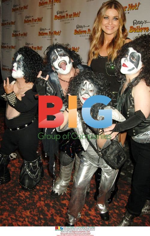 Carmen Electra and mini KISS at Ripley's Odditorium