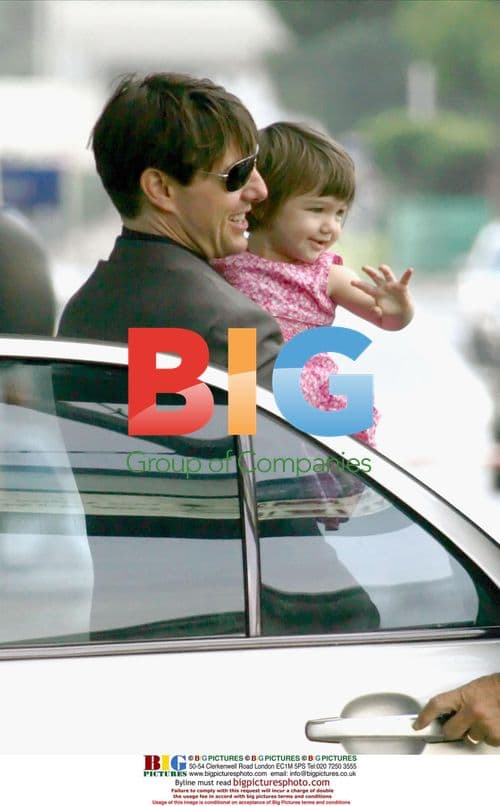 Tom Cruise and daughter Suri leaving Eden Roc