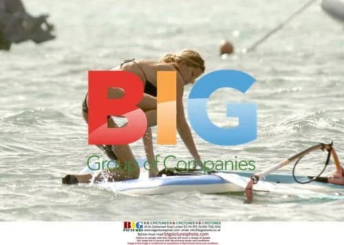 Gisele Bundchen Windsurfing in Saint Barthélemy