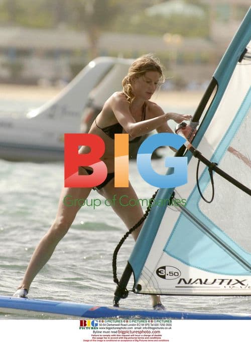 Gisele Bundchen Windsurfing in St. Barths