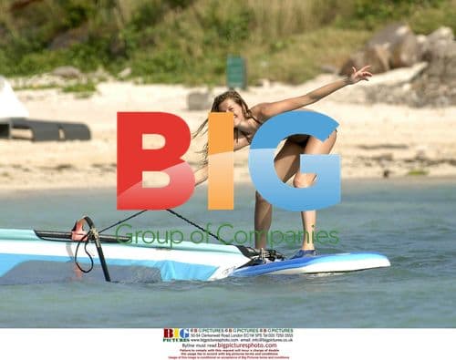 Gisele Bundchen Windsurfing in Saint Barthélemy