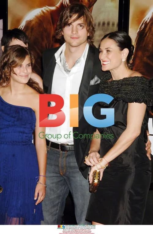 Rumer Willis, Ashton Kutcher and Demi Moore at 'Live Free Or Die Hard' Premiere