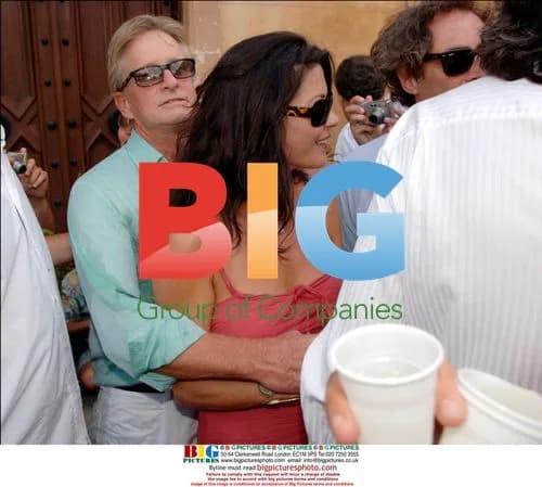 Catherine Zeta-Jones and Michael Douglas at Ciudadela de Menorca fair