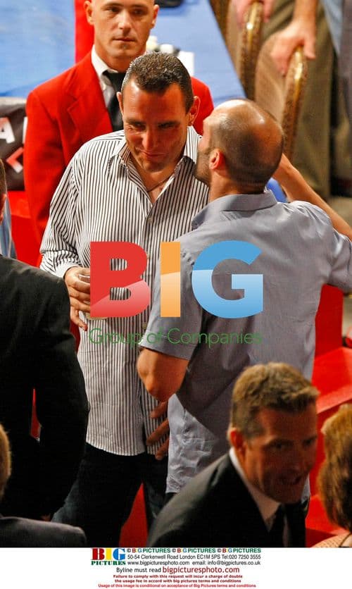 Celebrities Watching Boxing Match