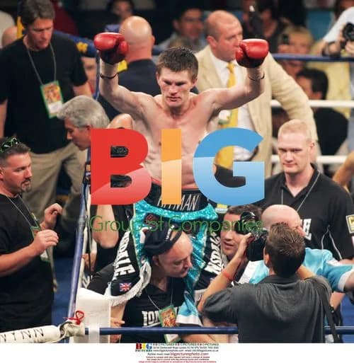 Ricky Hatton Celebrates Knockout Victory