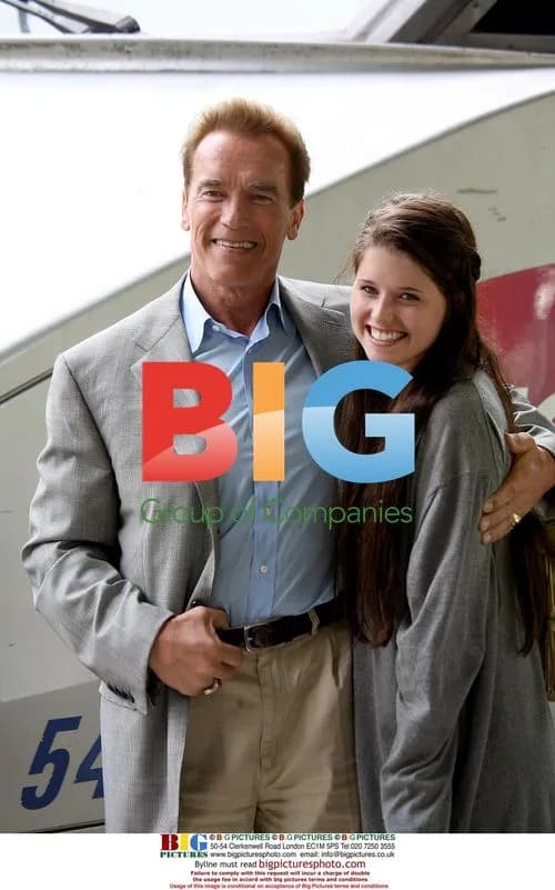 Arnold Schwarzenegger visits TGV with daughter