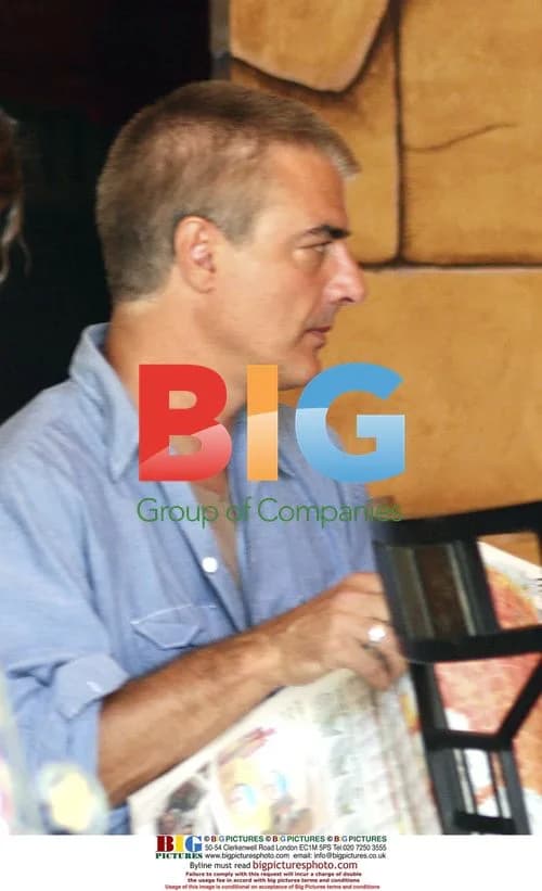 Chris Noth Eating Lebanese Food with Wife