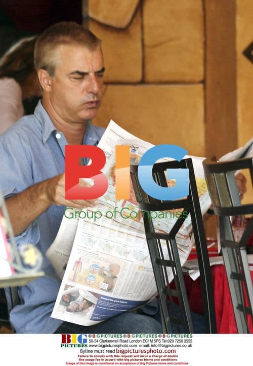 Chris Noth Eating Lebanese Food with Wife