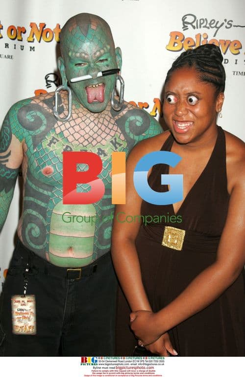 Lizardman and Jalisa at Ripley's Odditorium Opening