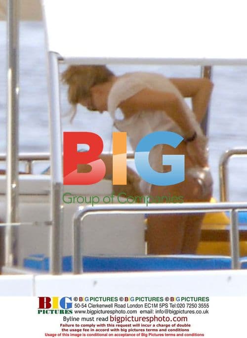 Rod Stewart and Penny Lancaster on Mediterranean Yacht