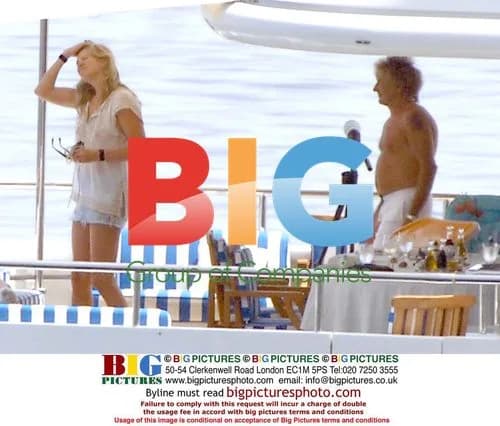 Rod Stewart and Penny Lancaster on Yacht