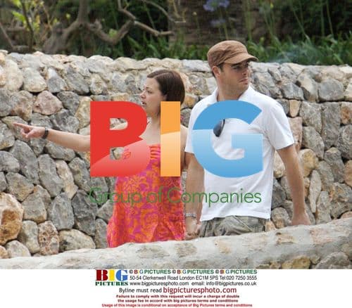 Anthony McPartlin and wife in Majorca