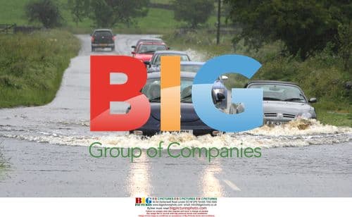 Flooded A623 Road in Baslow